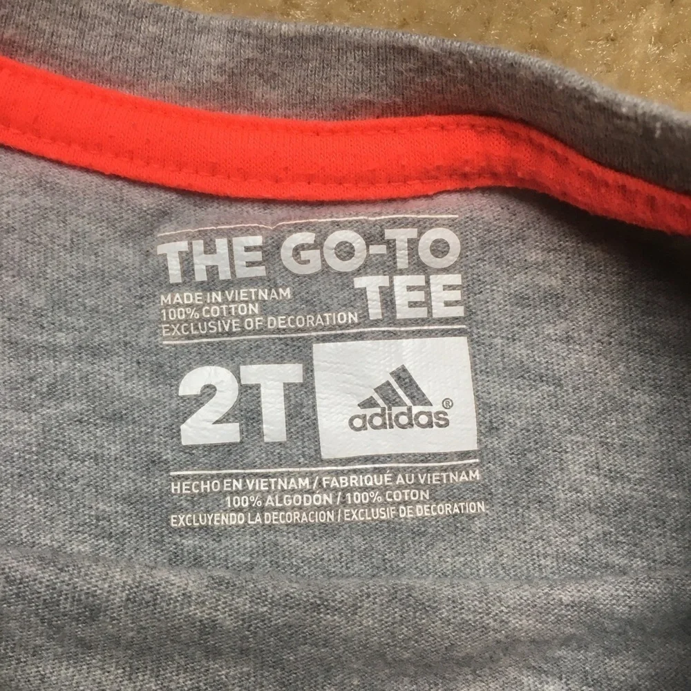 Adidas the Go-To Tee “Soccer Goal Minded” Size 2T